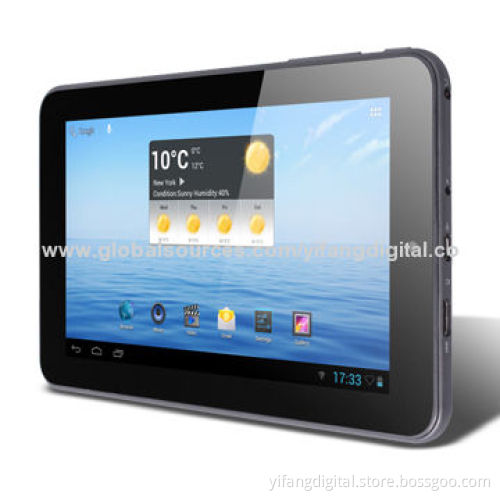7-inch Android Tablet with AML8726-MX Dual-core Cortex A9 1.5GHz, Dual Camera and Bluetooth 2.1